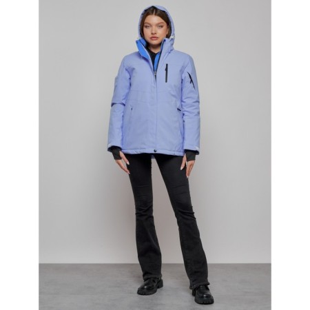 Ski jacket female, size 48, purple color-15
