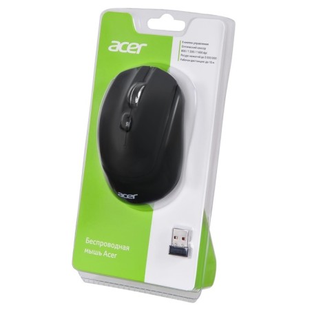 Acer OMR040 Black Optical Mouse (1600DPI) wireless USB (6but)-7