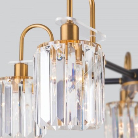 Tenia chandelier, 8x60W E14, bronze color, black-2