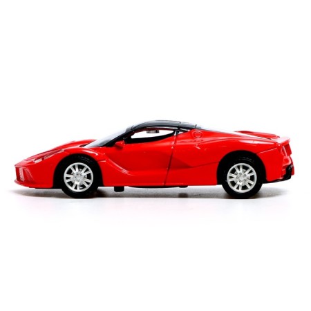 Metal machine "Supercar", inertial, scale 1:43, red color-1