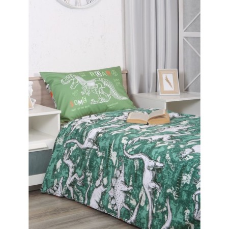 Bed linen 1.5 joint venture dinosaurs, size 150x215 cm, 145x210 cm, 50x70 cm-2
