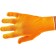 Gloves of nylon garden, knitting class 13, with PVC points, size 10, orange
