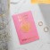 An invitation to a wedding, passport, pink, 10 x 15 cm.