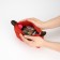 Cosmetic bag with lightning, red color