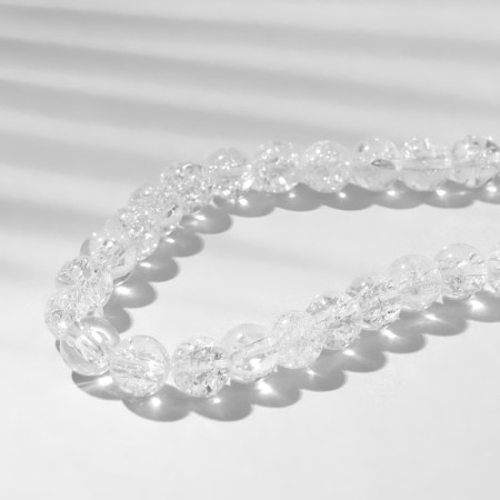 Beads on the threads ball No. 10 "Quartz Sugar", 38 beads