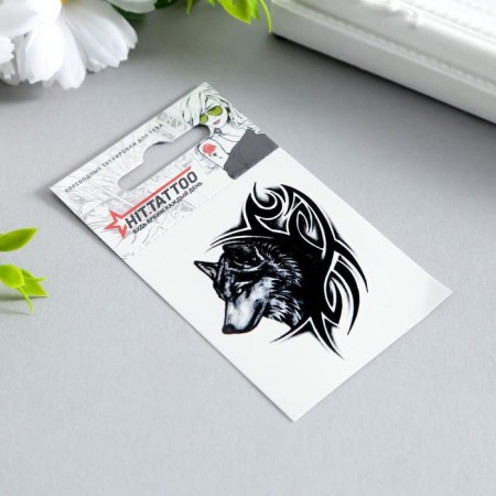 Tattoo on the body "Wolf" 5.3x6.3 cm-1