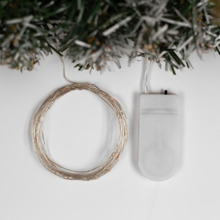 Garland "thread" 2 m dew, ip20, silver thread, 20 LED, red glow, CR2032x2-1