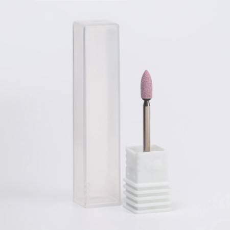 Corundum mill for manicure “Conus is rounded”, average stiffness, D 4 × 9 mm, in a plastic case-5
