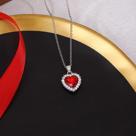 Pendant "chosen" heart in love, 40 cm, color mix-3