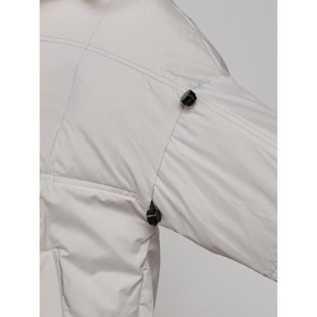 Coat insulated winter female, size 50, light-gray color-11