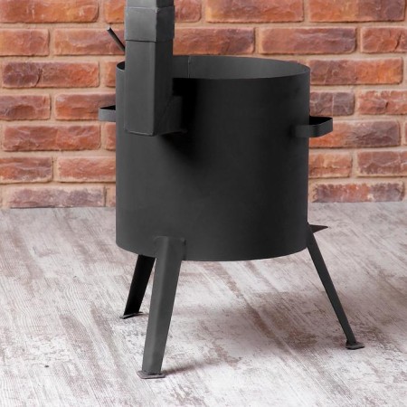 Oven for a cauldron 10 l d = 34 cm, with a chimney, with a door-11