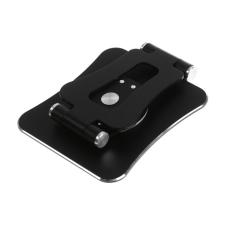 A phone stand, adjustable, folding, 360 ° rotation, metal, black-7