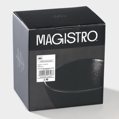 Porcelain salad Magistro Carbon, 12 × 10.5 cm, black color-6