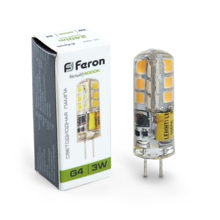 LED LED Feron, G4, 3 W, 12 V, white light