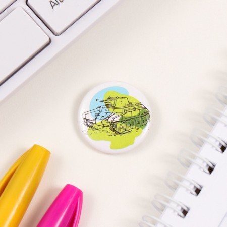 Icons sunset set 3 pcs d = 25 mm "tank" 7x7 cm-3