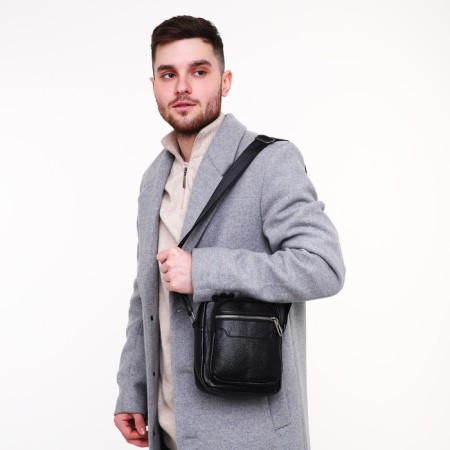 Male bag, black color-5