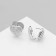 Earrings Metal "Accord" Ornament, silver color