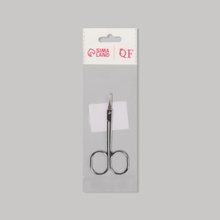 Scissors are manicure, for cuticles, bent, narrow, 9 cm, silver color-3