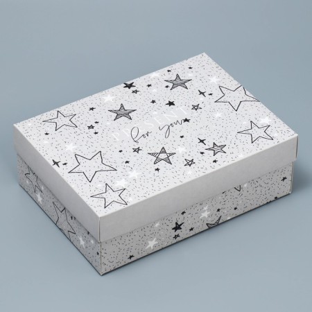 Gift folding box, packaging, “stars”, 21 x 15 x 7 cm-1