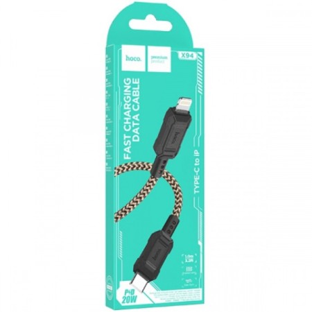 Hoco X94, Type -C cable - Lightning, 2.4 A, 1 m, fast charging, PVC, golden-5