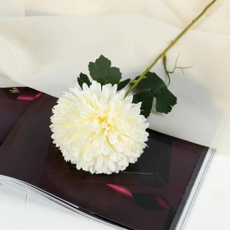Artificial flowers "chrysanthemum" 9x48 cm, white