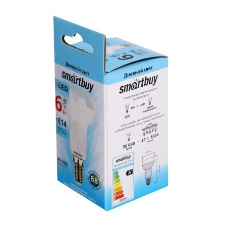 SmartBuy, R50, 6 W, E14, 4000 K, daylight light light.-3