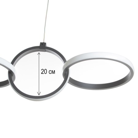 Judy chandelier LED 35W 3000-6000K Black 102xx120 cm-7