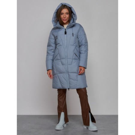 Coat insulated winter female, size 46, blue color-4