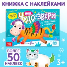 A book with the stickers 