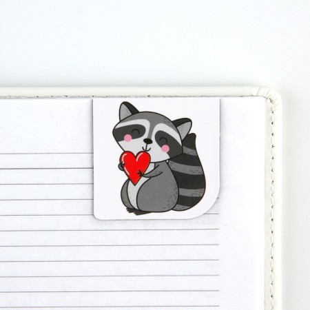 Magnetic bookmarks 2 pcs on the raccoon substrate-4