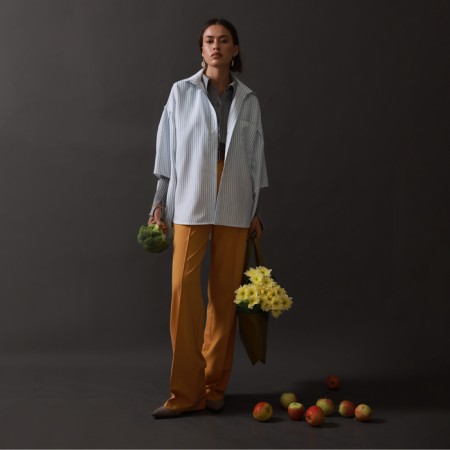 Women's pants Minaku: classic mustard color, rr 42-8