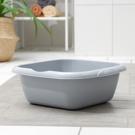 Square pelvis, 12 l, 40 × 38 × 15 cm, color gray color