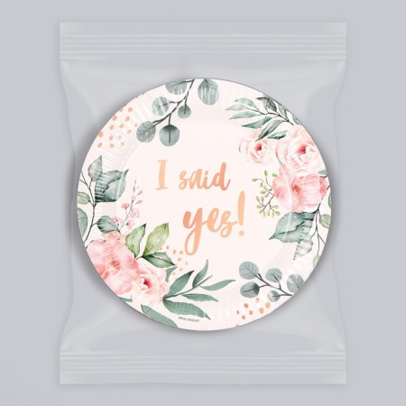 Disposable paper plate "Wedding", 18 cm, set 6 pieces-4