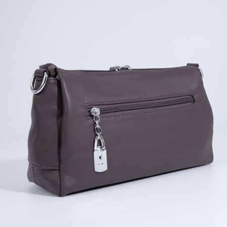 Cross-Bodi Bag on a zipper, the color is gray-brown-2