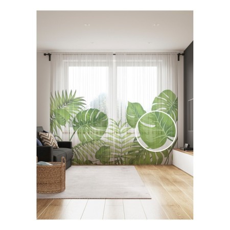 Photo "Leaves of tropical plants", size 145x265 cm, 2 pcs