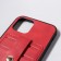 Luazon cover for iPhone 12/12 Pro, with compartments for cards, leatherette, red