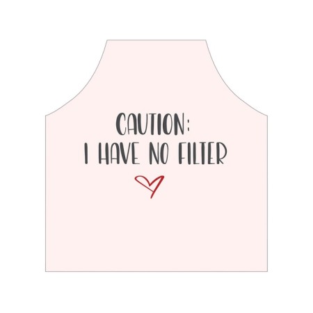 Apron kitchen with a photo print "without filters", adjustable, size OS-2