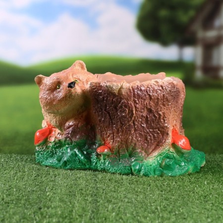 Figure pot "Raccoon" brown, 15x28x24cm-2