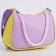 Children's bag, textile, lilac-yellow color 4 cm x 17 cm x 13 cm