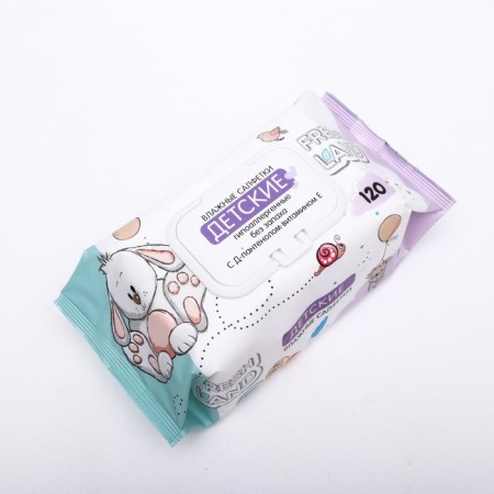 Wet napkins for children "Freshland" with d-pantenol, 120 pcs