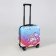 Small suitcase 20 "On a zipper, code castle, pink color