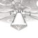 Economic light chandelier with PDU 33101/3 3x40W E27, LED backlight, chrome, 40x40x19 cm