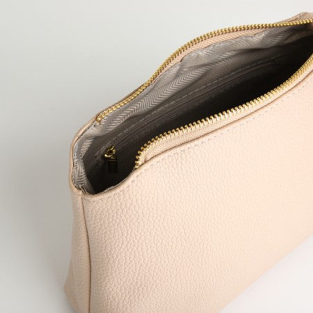 Bag Women's bag 2 in 1, on the button, cosmetic bag, beige color-7