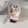 Mirror with a stand for storage "Circle", bilateral, with an increase, D mirror surface 14.5 cm, brown/white color