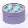 Set 2 in 1 round boxes with a window, pale purple, 21 x 11 - 18 x 10 cm