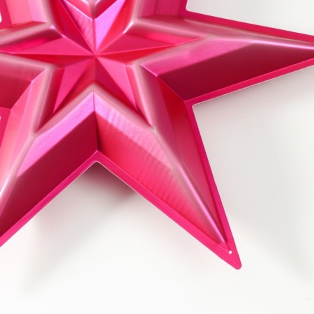 Figure "Star in the Star" Small red metallic, 38.8x33.5 cm-3