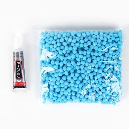 Toy pompons "Bunny", blue-4
