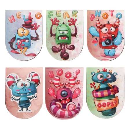 Magnetic bookmarks 6 pieces "Montstrika"