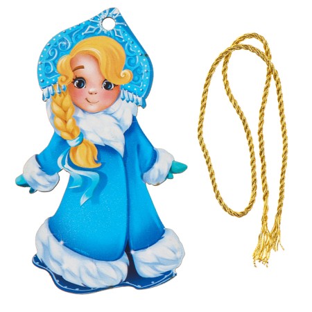 New Year's wooden pendant "New Year! Snow Maiden"-7