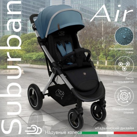 Walking stroller Sweet Baby Compatto, Silver Dark Green-1